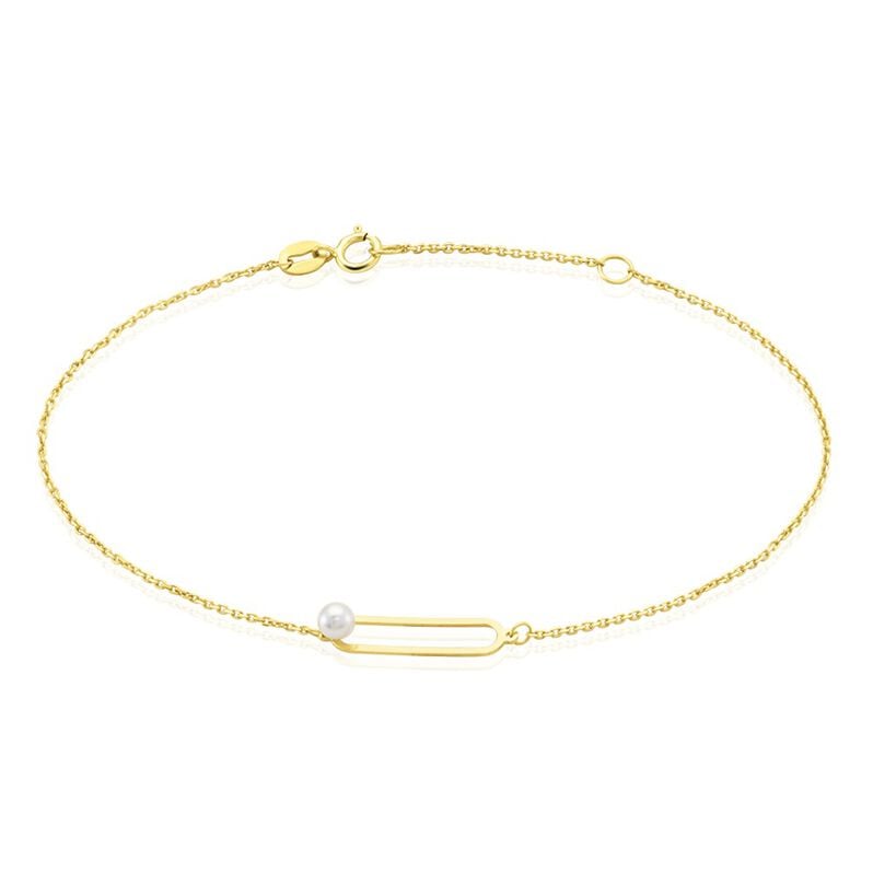 Bracelet Or Jaune Lucasta Perle De Culture - Spannringe Damen | OROVIVO