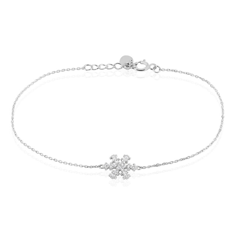 Bracelet Or Blanc Sabie Flocon Oxyde - Spannringe Damen | OROVIVO