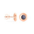 FAKKA Damen Ohrstecker Rosegold 750 (18 Karat) Saphir Blau 0,08 ct