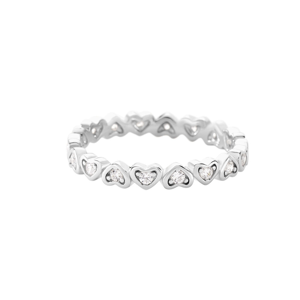 BEXLEY Damen Ring Silber Silber 925 Zirkonia Wei&szlig; Herz B 2,9 mm