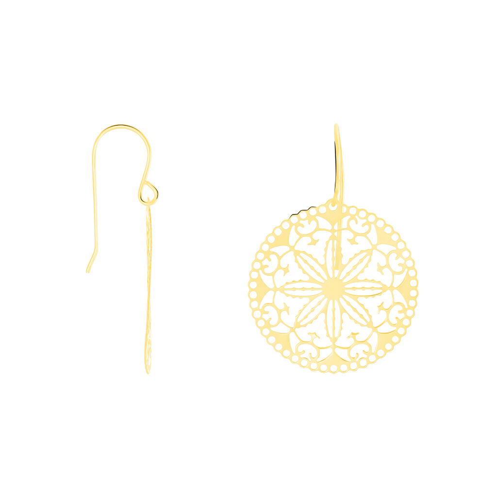 MARGHERITA Damen Ohrringe Lang Gold 375 (9 Karat) Blume