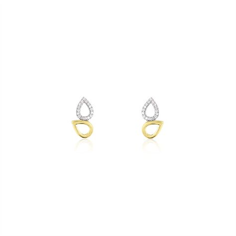 Damen Ohrstecker Gold 375 Diamant Mandel - Ohrstecker  | OROVIVO