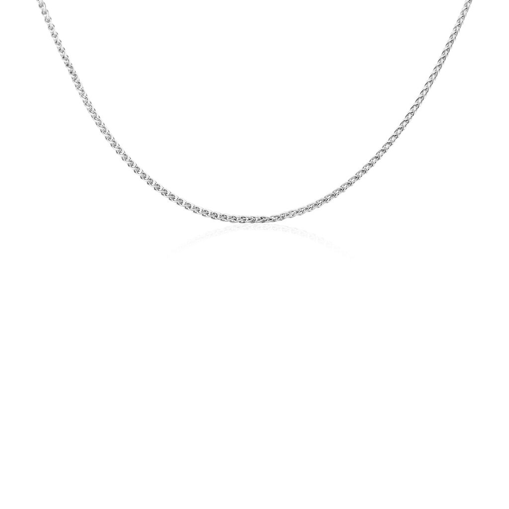 Unisex Zopfkette Silber 925 rhodiniert - Halsketten Unisex | OROVIVO