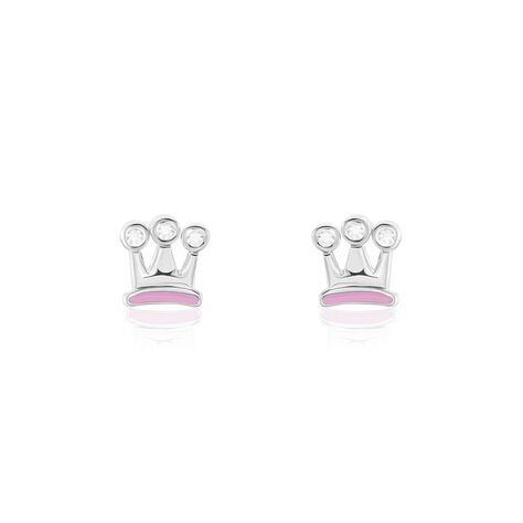 Kinder Ohrstecker Silber 925 Zirkonia Krone - Ohrstecker Kinder | OROVIVO
