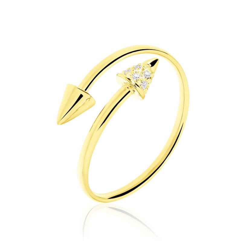 Bague Delora Or Jaune Oxyde De Zirconium - Spannringe Damen | OROVIVO