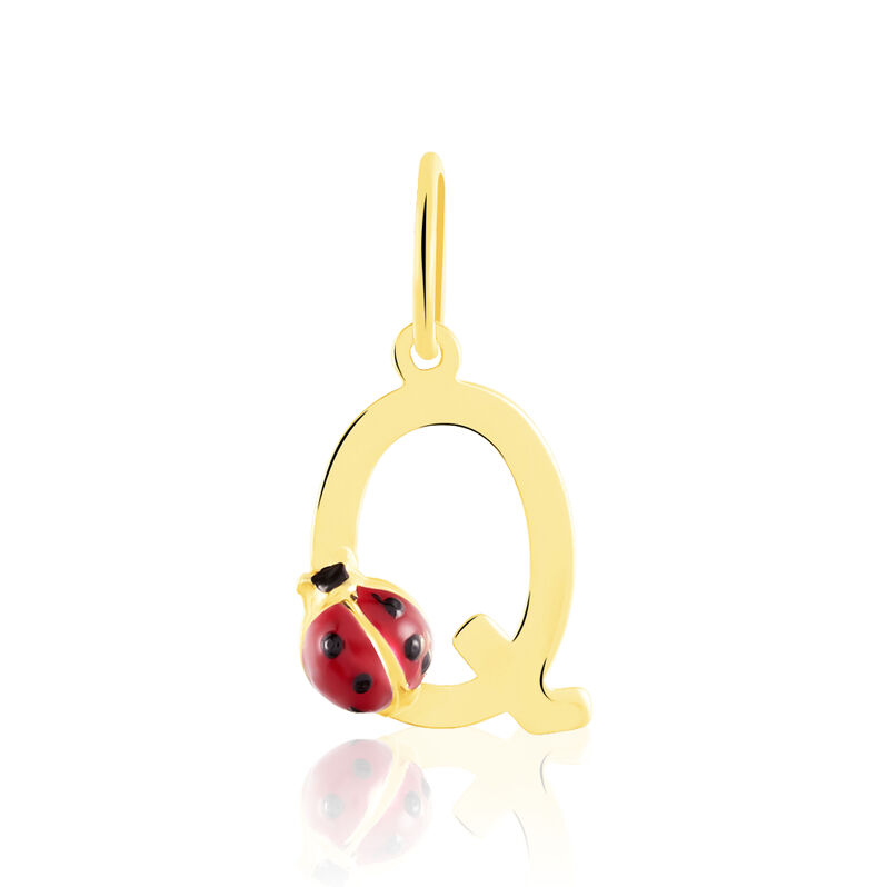 Pendentif Or Jaune Coccinelle Lettre Q - Spannringe Kinder | OROVIVO