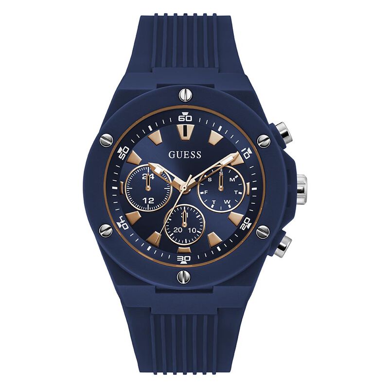 Montre Guess Poseidon Polycarbonate Bleu - Spannringe Herren | OROVIVO