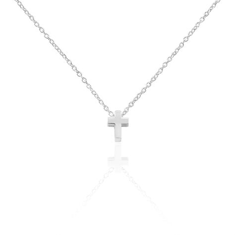 Herren Halskette Silber 925 Kreuz rhodiniert - Halsketten Damen | OROVIVO