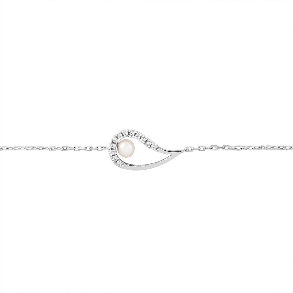 Bracelet Argent Oxyde Perle De Culture - Spannringe Damen | OROVIVO