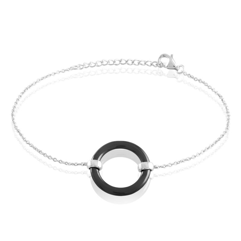 Bracelet Magalie Argent Blanc Céramique - Spannringe Damen | OROVIVO