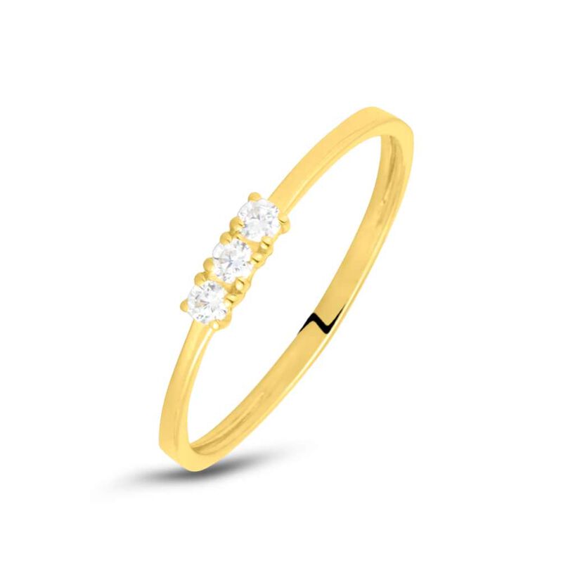 Anello Trilogy Claire Oro Giallo Cubic Zirconia - Spannringe Damen | OROVIVO