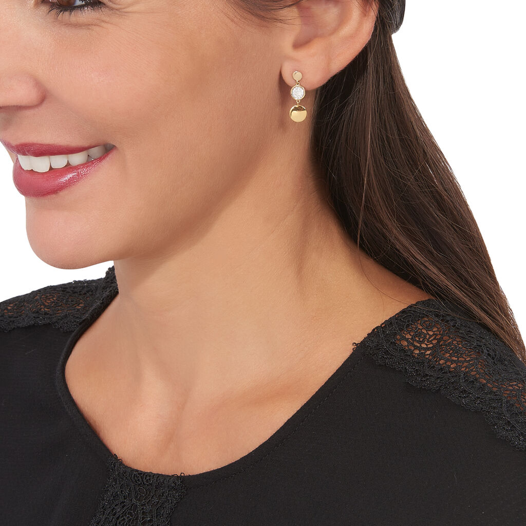Boucles D'oreilles Or Jaune Yvelyne - Spannringe Damen | OROVIVO