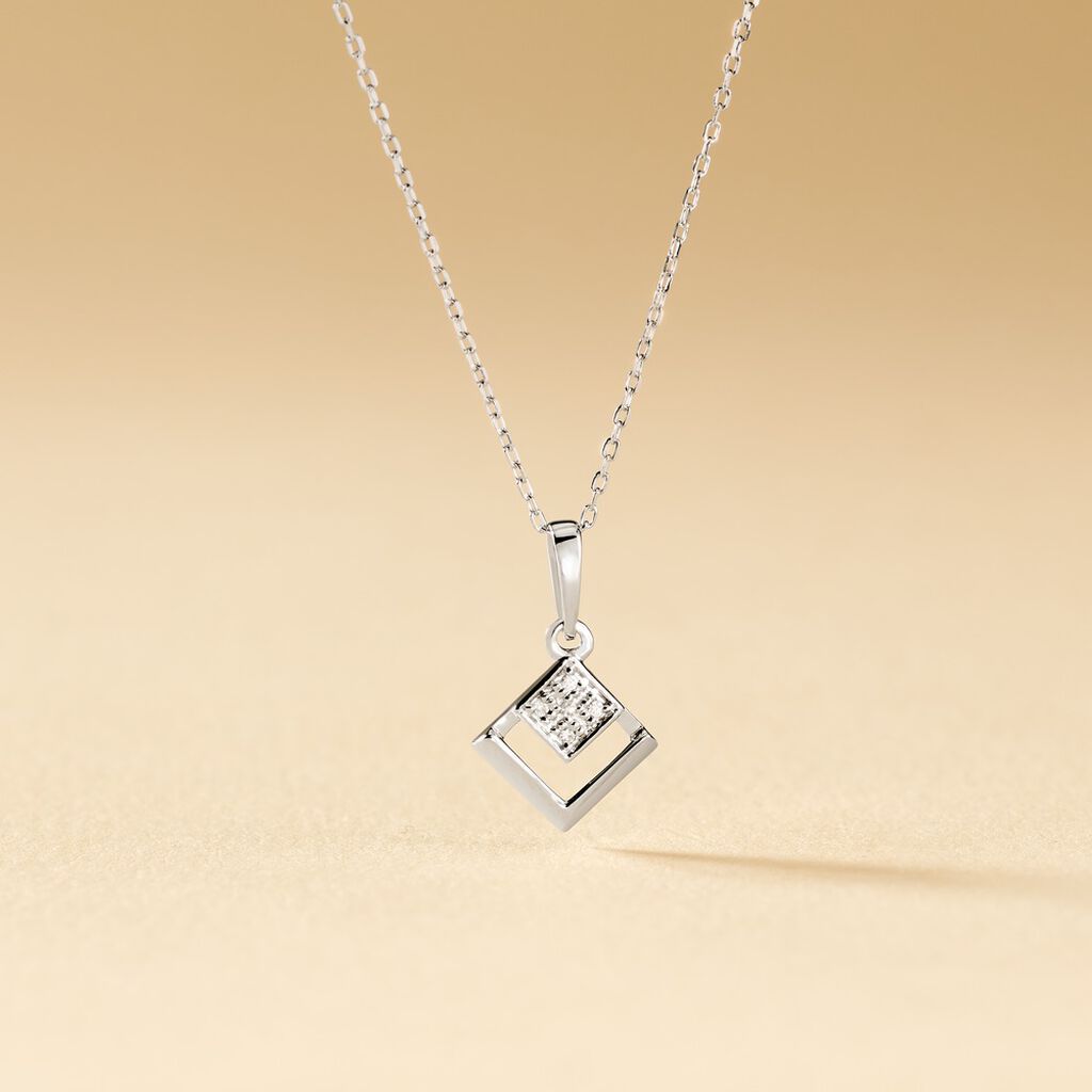 Collier Liana Or Blanc Diamant - Spannringe Damen | OROVIVO