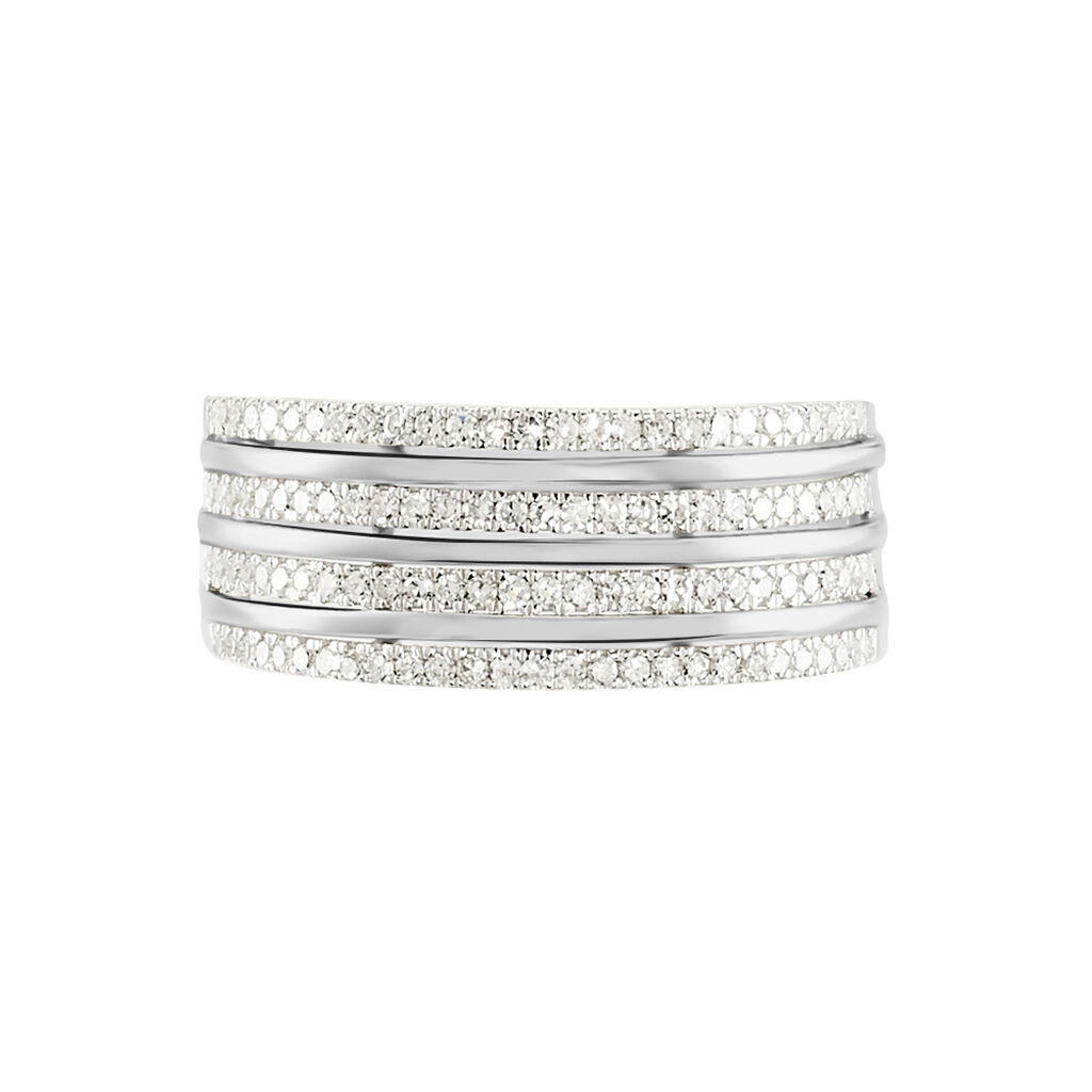 Bague Rayanna Or Blanc Diamant - Spannringe Damen | OROVIVO