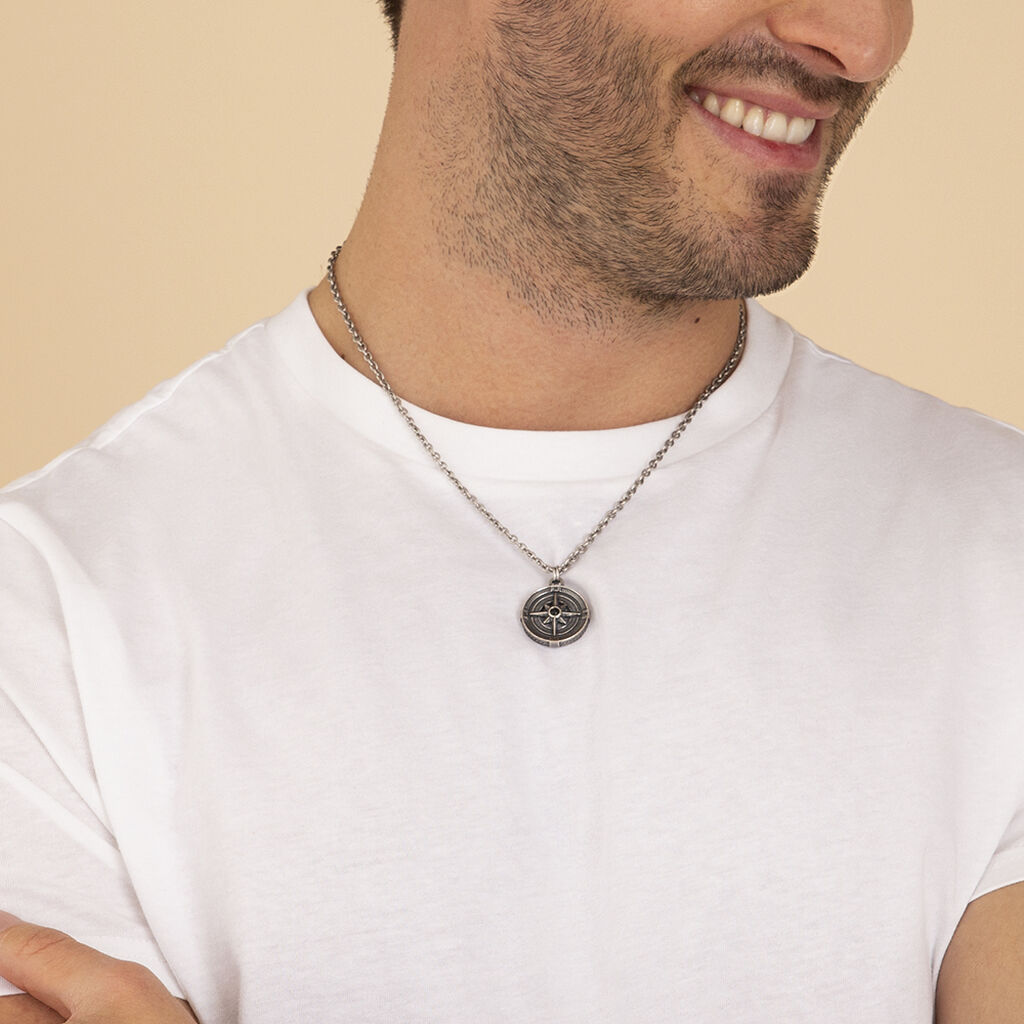 Herren Halskette Edelstahl Kompass - Halsketten Herren | OROVIVO
