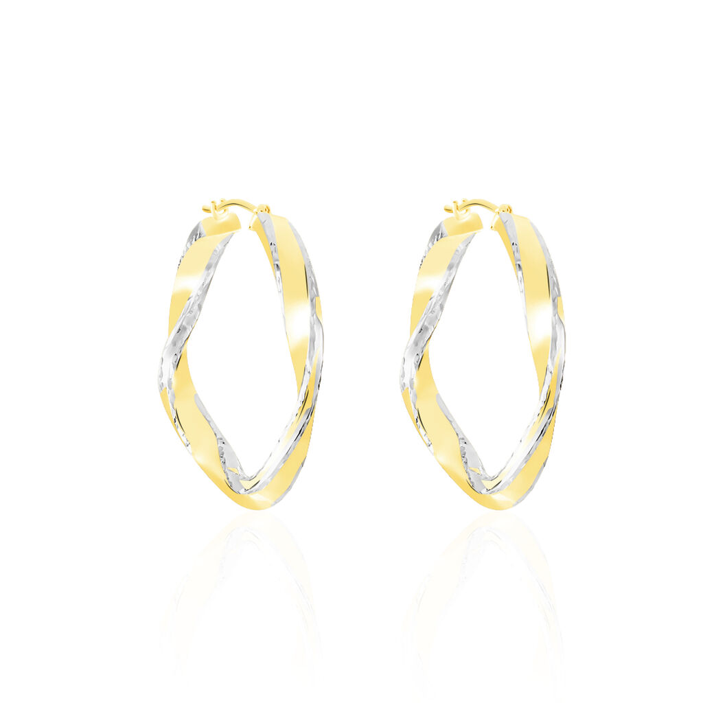 Damen Creolen Gold 375 Bicolor - Creolen Damen | OROVIVO