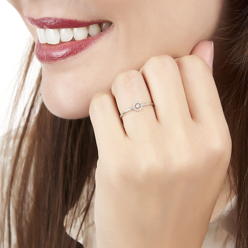 Bague Domitia Or Blanc Diamant - Spannringe Damen | OROVIVO