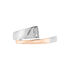 GINNA Damen Ring Silber Bicolor Silber/Roségold 925 Zirkonia Weiß