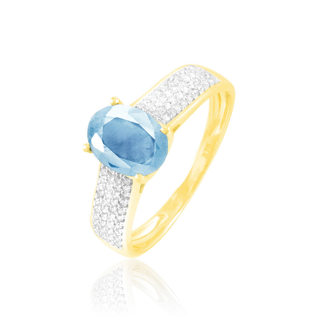 Bague Crista Or Jaune Topaze Et Diamant - Spannringe Damen | OROVIVO