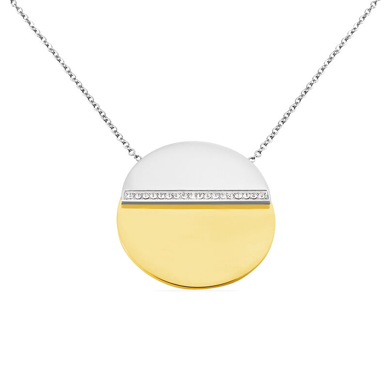 Collier Acier Bicolore Sabrine Strass - Spannringe Damen | OROVIVO
