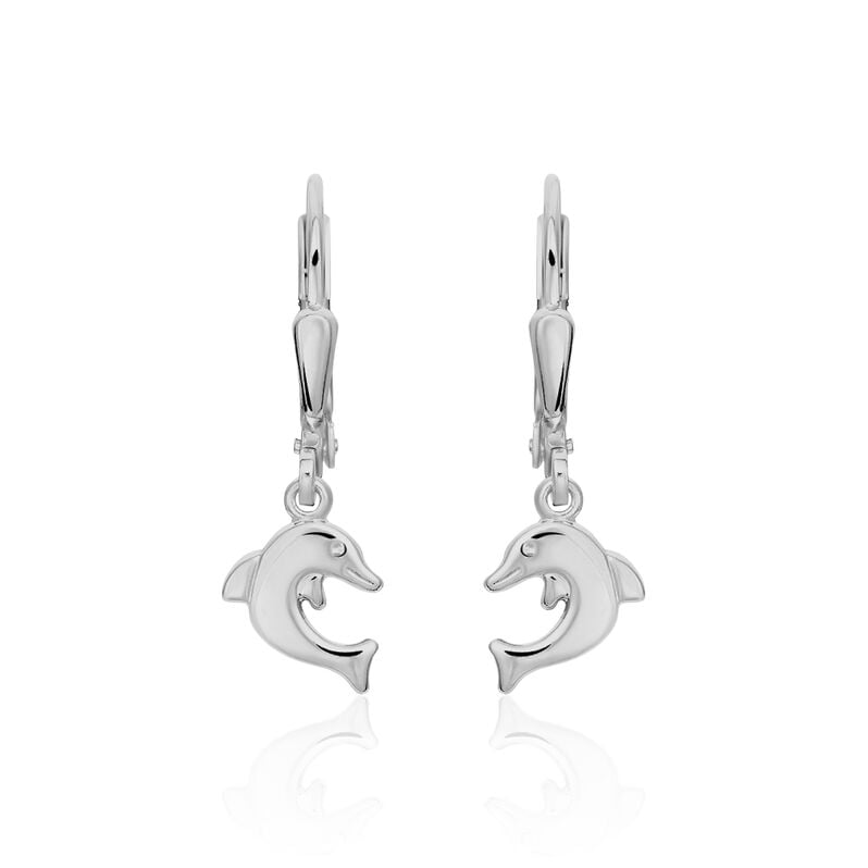 FLIPPY 3 Kinder Ohrringe Lang Silber 925 Delfin - Ohrh&auml;nger Kinder | OROVIVO