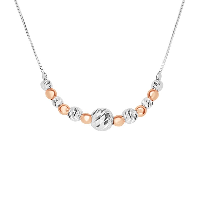 Collana Silver Collection Argento Bicolore Bianco / Rosa - Spannringe Damen | OROVIVO