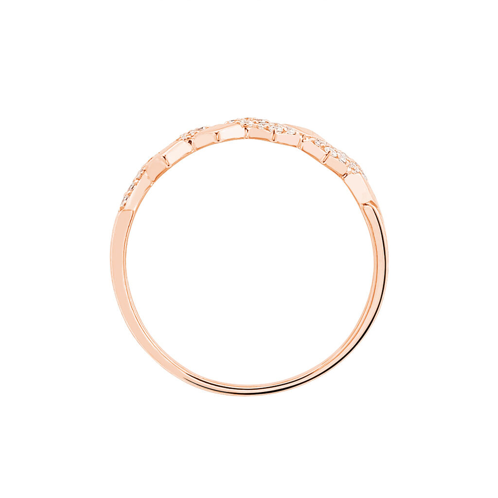 Bague Tonia Or Rose Oxyde De Zirconium - Spannringe Damen | OROVIVO