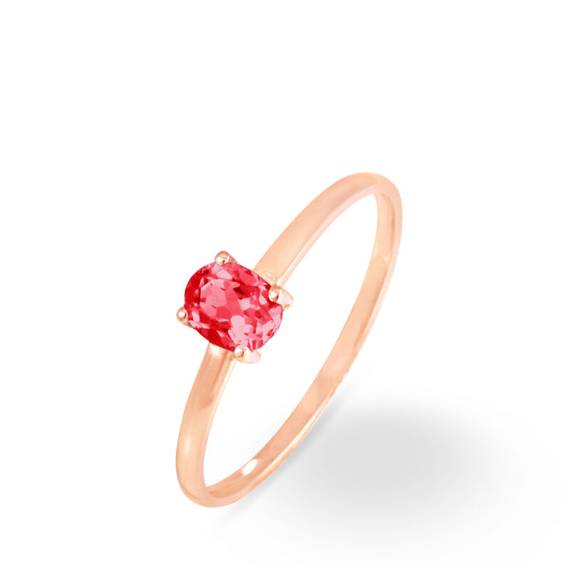 Bague Lily Or Rose Rubis - Spannringe Damen | OROVIVO