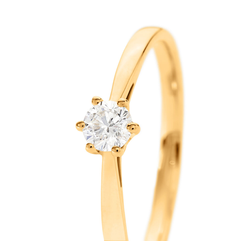 SIRA Damen Ring Wei&szlig;gold 750 (18 Karat) Diamant Wei&szlig; 0,26 ct