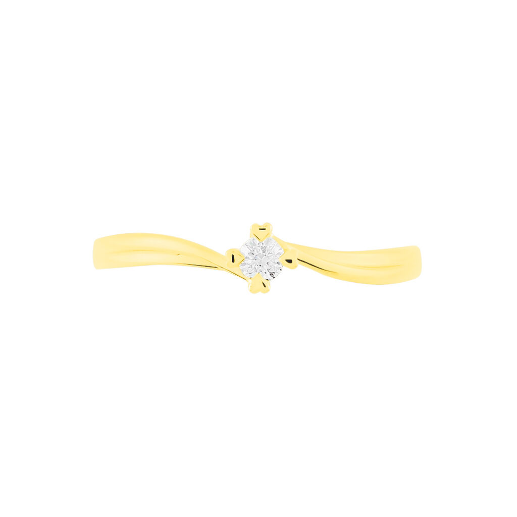 Rovereto Damen Ring Gold 585 (14 Karat) Diamant Weiß 0,1 ct - Verlobungsringe Damen | OROVIVO