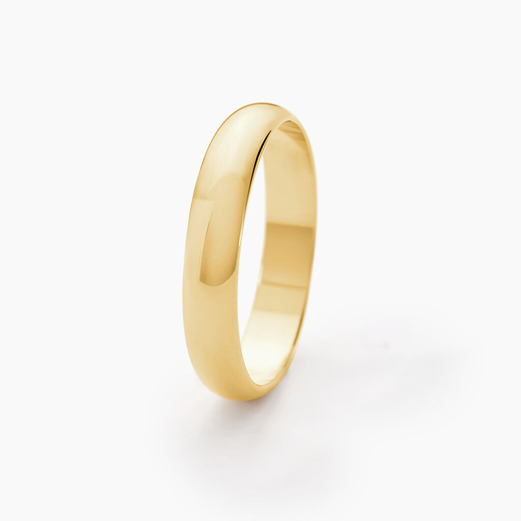 Alliance Aphroditia Demi Jonc Bombe Or Jaune - Spannringe Familie | OROVIVO