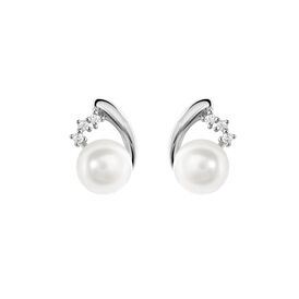 Damen Ohrstecker Silber 925 Zuchtperle rhdoniert - Ohrstecker Damen | OROVIVO