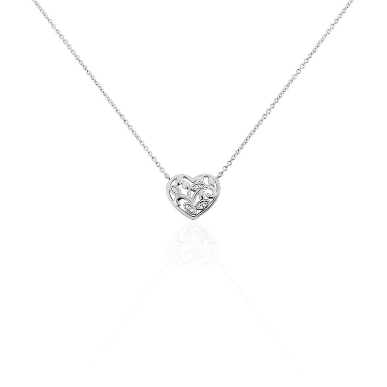 Collier Argent Douglas Cœur Arbre De Vie Oxydes De Zirconium - Spannringe Damen | OROVIVO