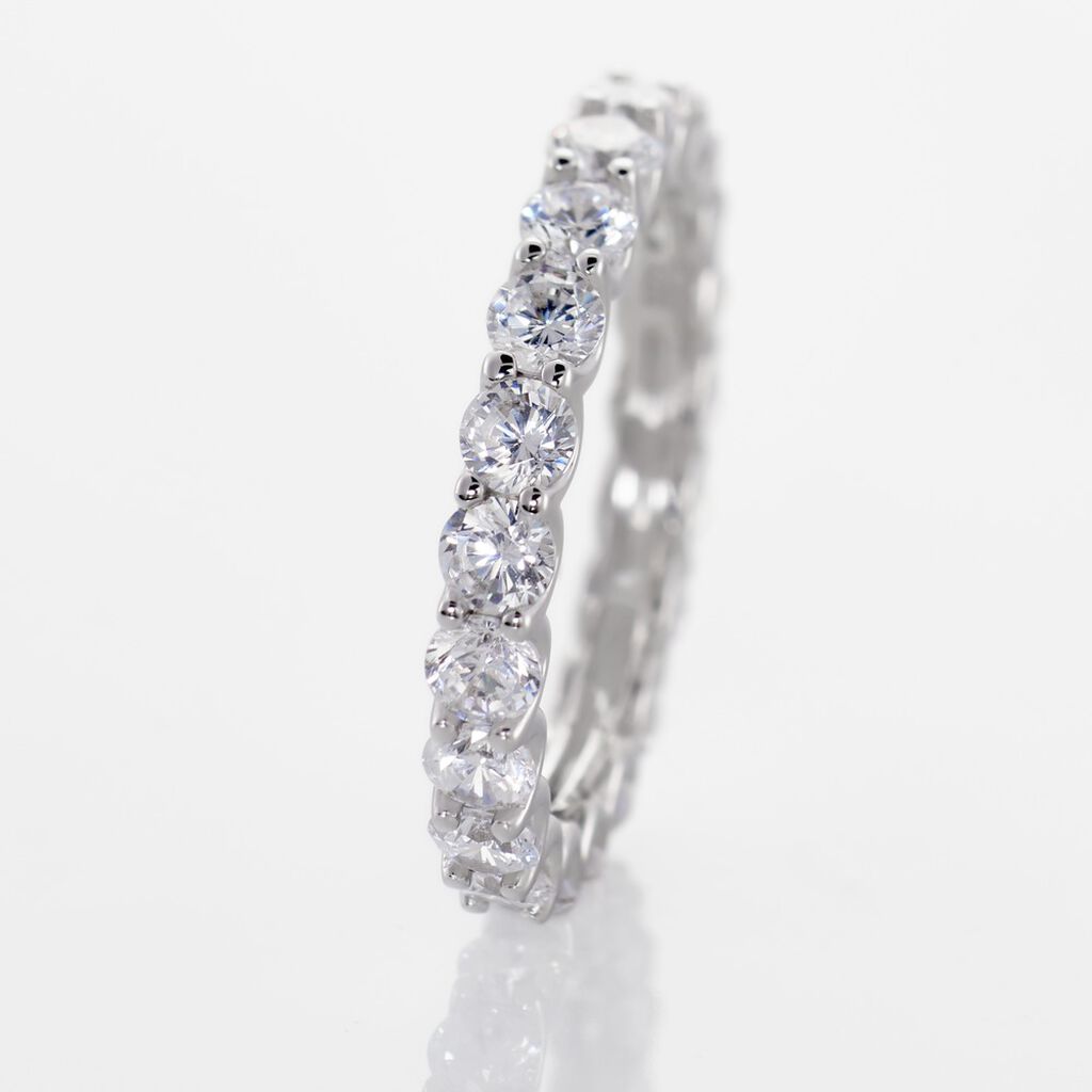 MYRIAM Damen Ring Silber 925 Zirkonia Wei&szlig; 3,87 ct B 3 mm