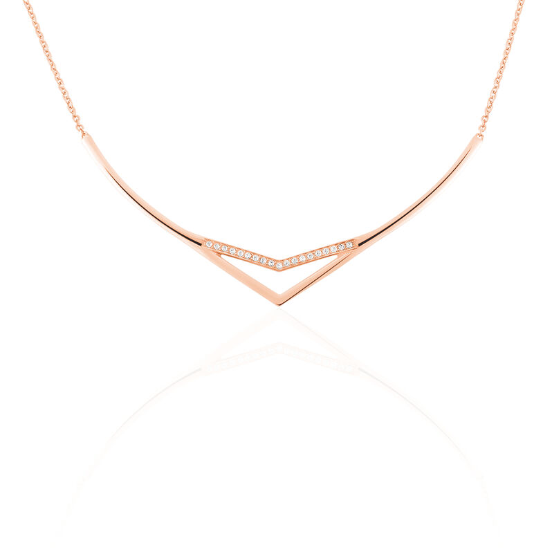 Collier Acier Rose Strass - Spannringe Damen | OROVIVO