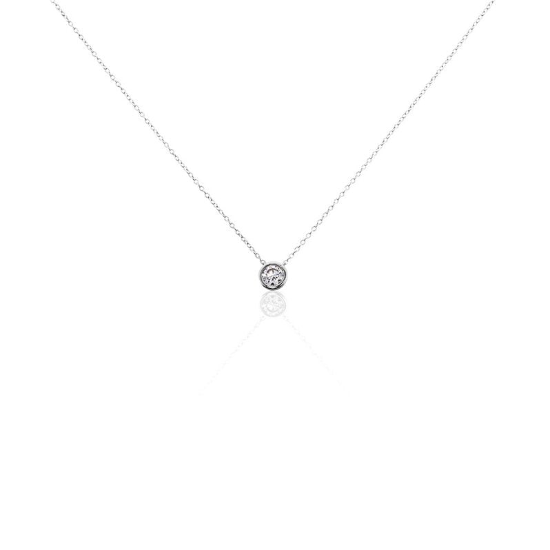 MILENA Damen Collier Silber 925 Zirkonia Wei&szlig; 1,35 ct B 1,15 mm - Halsketten Damen | OROVIVO