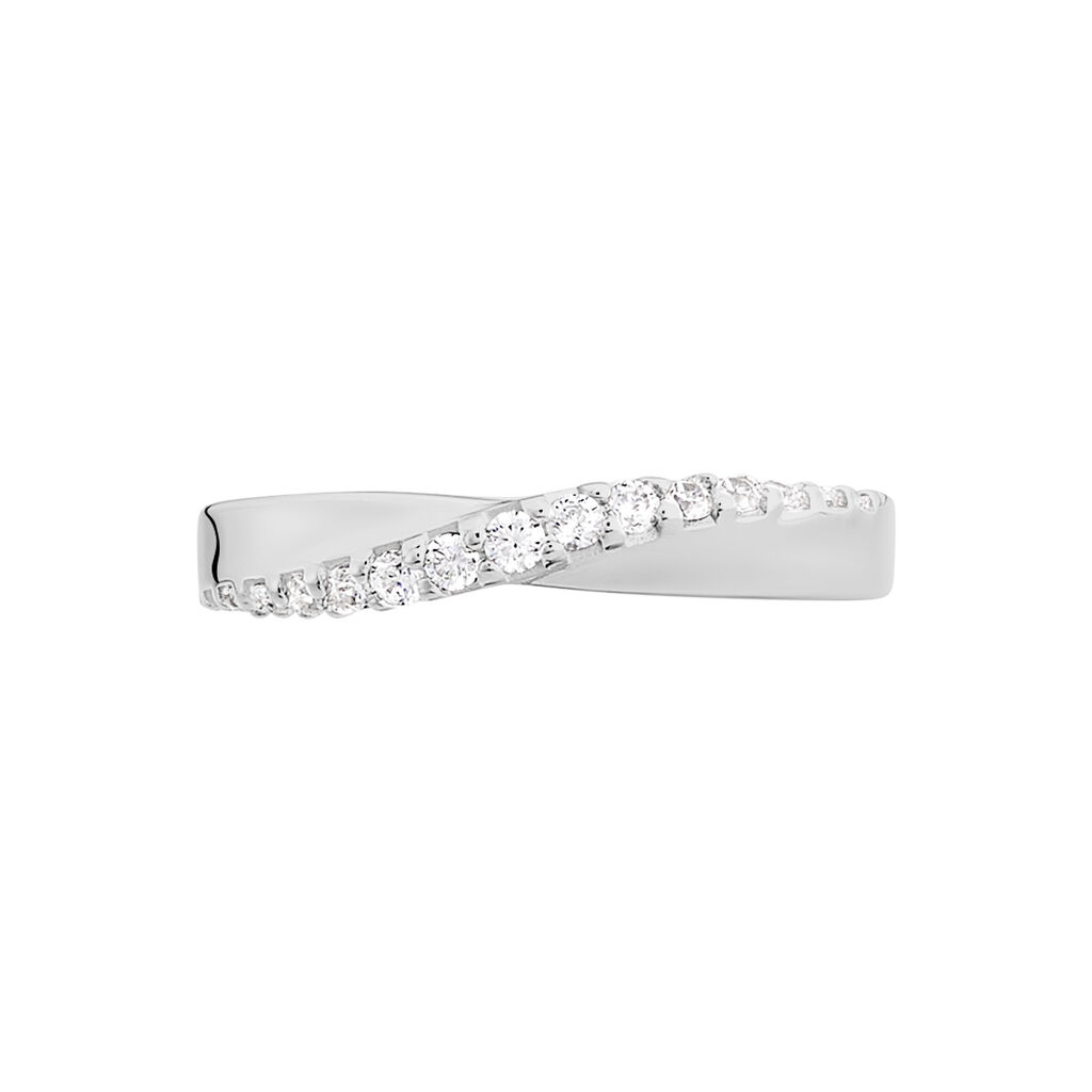 Damen Ring Silber 925 Zirkonia Wei&szlig;