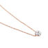 BINA Damen Collier Rosegold 375 (9 Karat) Zirkonia Wei&szlig; Viereck