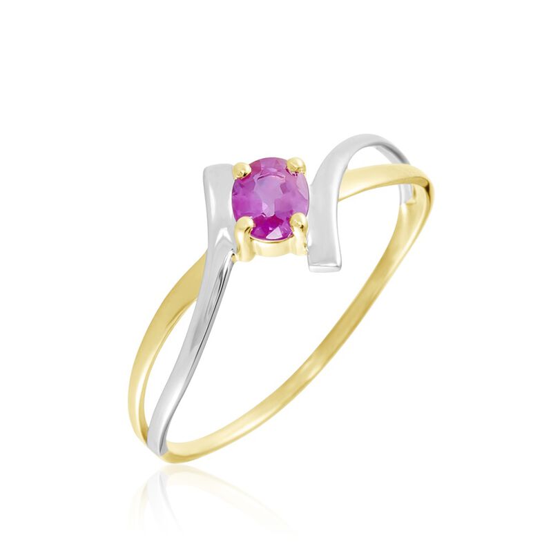 Bague Or Bicolore Rosmunda Rubis - Spannringe Damen | OROVIVO