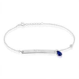 Damen Id Armband Silber 925 Blauer Zirkonia - ID-Armbänder Damen | OROVIVO