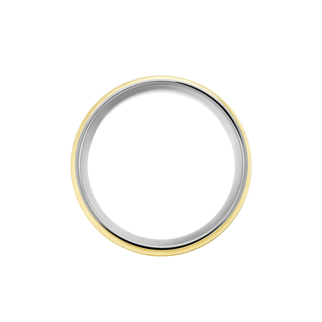 Damen Ring Titan Bicolor Gelb/Silber Ohne Stein 8,00mm  - Ringe Damen | OROVIVO