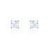 Familie Ohrstecker Weißgold 375 Zirkonia Viereck Roni 2 6,00mm 