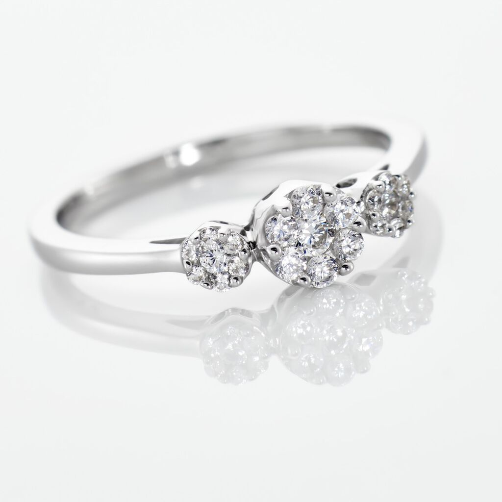 Damen Ring Silber 925 Zirkonia Trio Nika - Ringe mit Stein Damen | OROVIVO