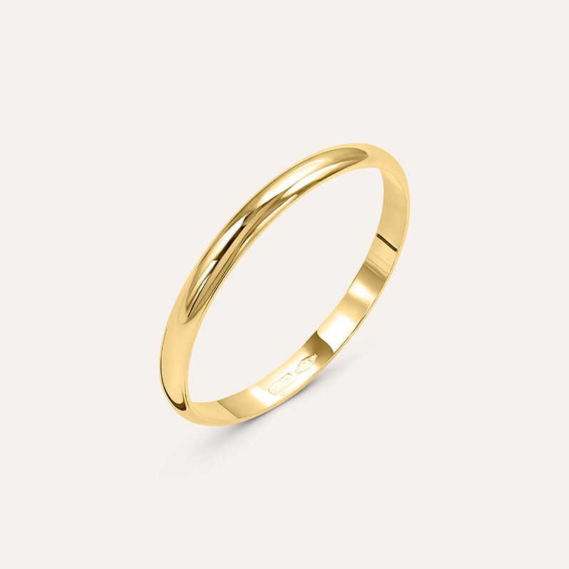 Fede Fermanello 1.95 mm Oro Giallo - Spannringe Damen | OROVIVO