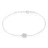 DUENA Damen Armband Silber Silber 925 Zirkonia Weiß 0,15 ct Blume B 0,3 mm