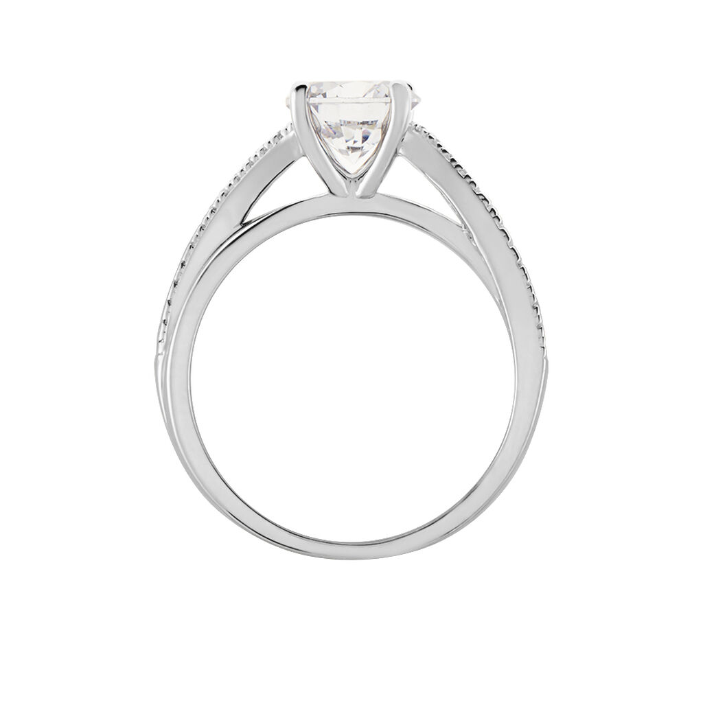 Damen Ring Silber 925 Zirkonia Wei&szlig; 2,020 ct B 1,6 mm