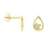 KENA Damen Ohrstecker Gold 375 (9 Karat) Diamant Wei&szlig; 0,020 ct Tropfen
