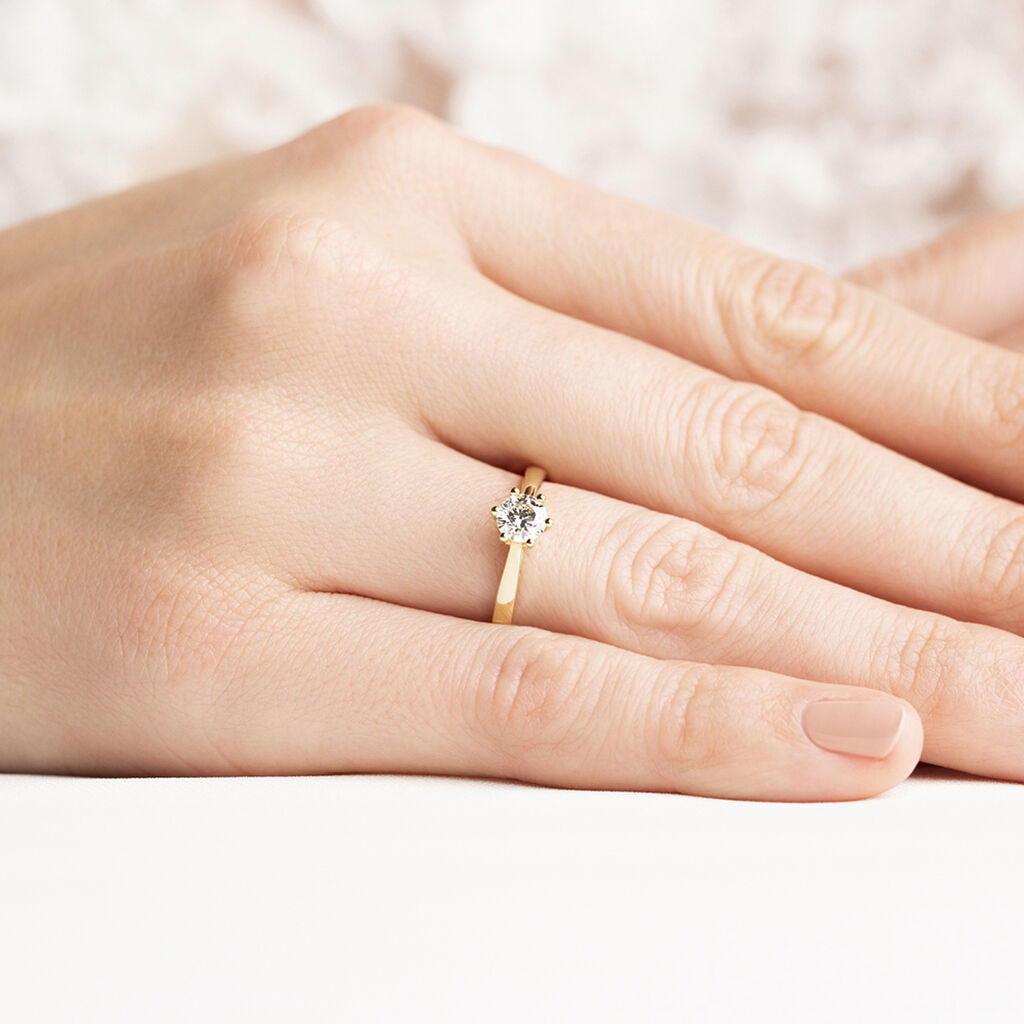 Damen Ring Gold 750 Diamant 0,52ct Monopoli  - Verlobungsringe Damen | OROVIVO