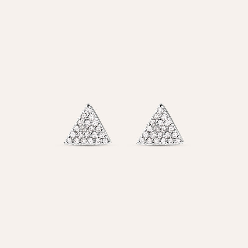 Orecchini Lobo Silver Shine Argento Rodiato Cubic Zirconia - Spannringe Damen | OROVIVO