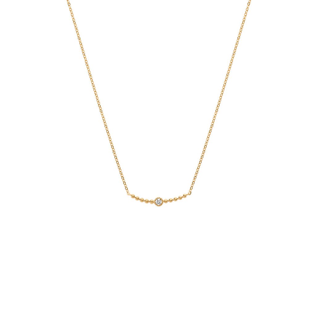 Damen Collier Gold 375 Rund Weiß Giuliana 4,5cm - Sale Damen | OROVIVO